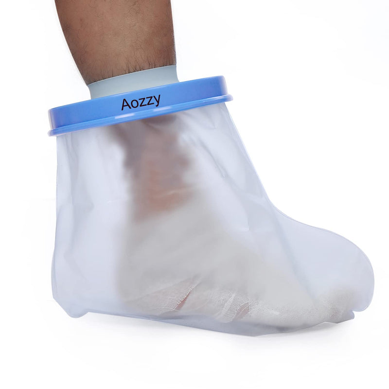 Aozzy Waterproof Foot Cast Cover for Shower Bath Watertight Cast Covers for Adult Broken Surgery Foot and Ankle Reusable - BeesActive Australia