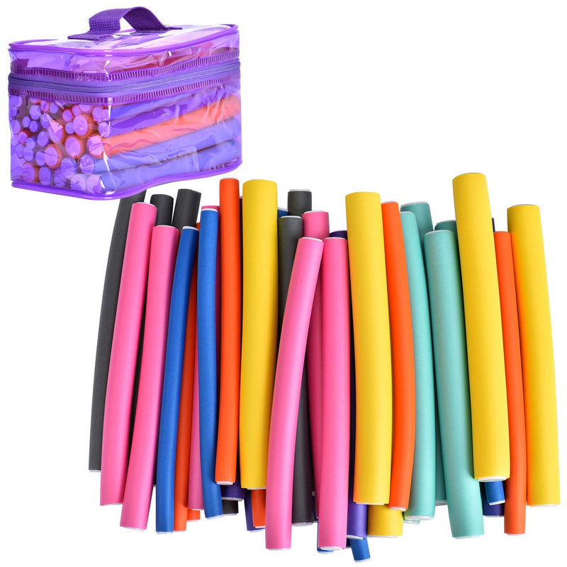 Foam Hair Rollers, Queta 42pcs No Heat Hair Curlers Flexible Rollers Hair Rods For Long Hair Rollers - BeesActive Australia