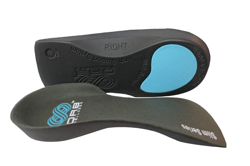Plantar Fasciitis Insoles. ¾ Length Slim Fit Shoe Inserts. Orthotic Foot Supports. Flat Feet. Arch Support X-Small 3-4.5 - BeesActive Australia