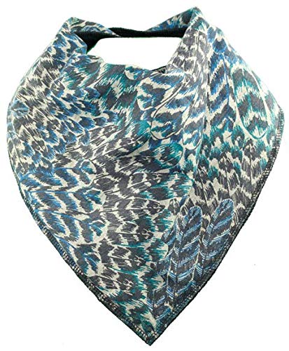 Adult Bandana Bib/Clothing Protector - 4 Sizes Avaliable (Peacock Feather) (Size 1) - BeesActive Australia