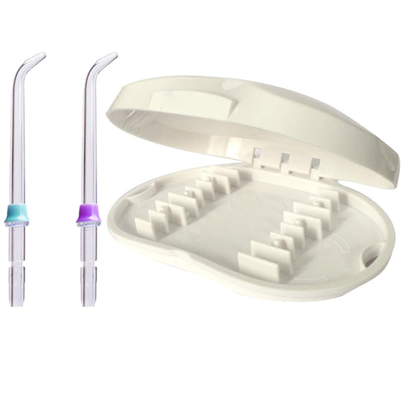 WuYan Dustproof Nozzle Box for Waterpik + 2pcs Oral Hygiene Standard Tips Suit for WP-100 WP-450 WP-250 WP-300 WP-660 WP-900 - BeesActive Australia