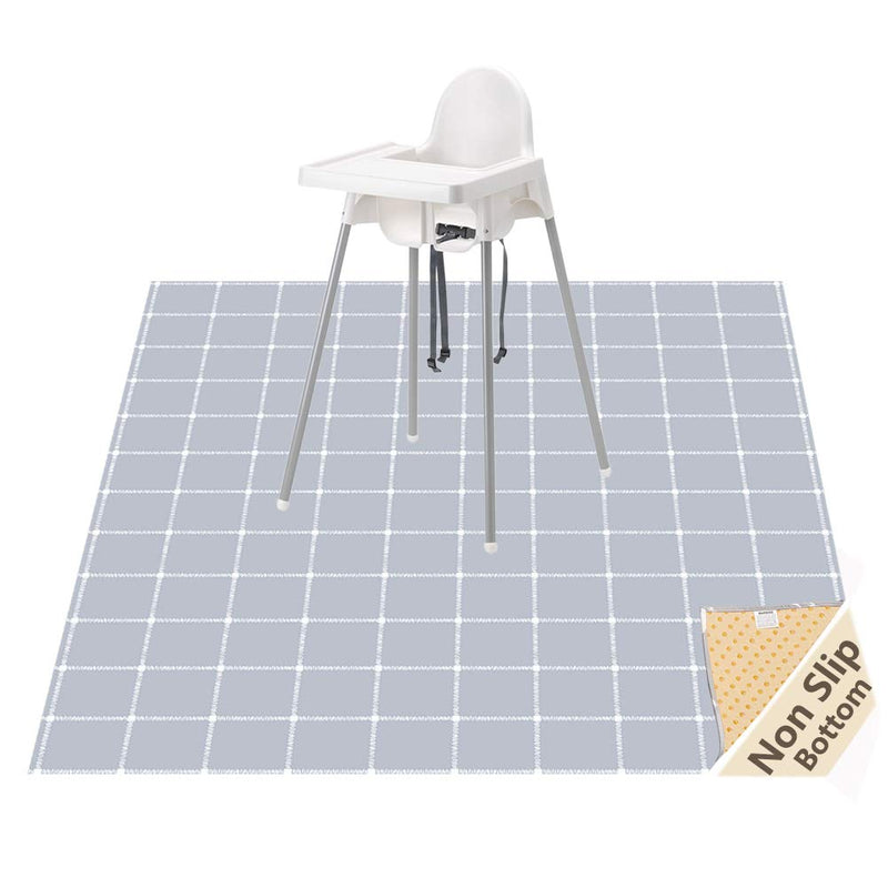 Highchair Splash Mat, Non-slip Baby Splat Mat for Under High Chair/Arts/Crafts, WOMUMON Waterproof Floor Spill Mat Mess Mat and Table Cloth Checkered - BeesActive Australia