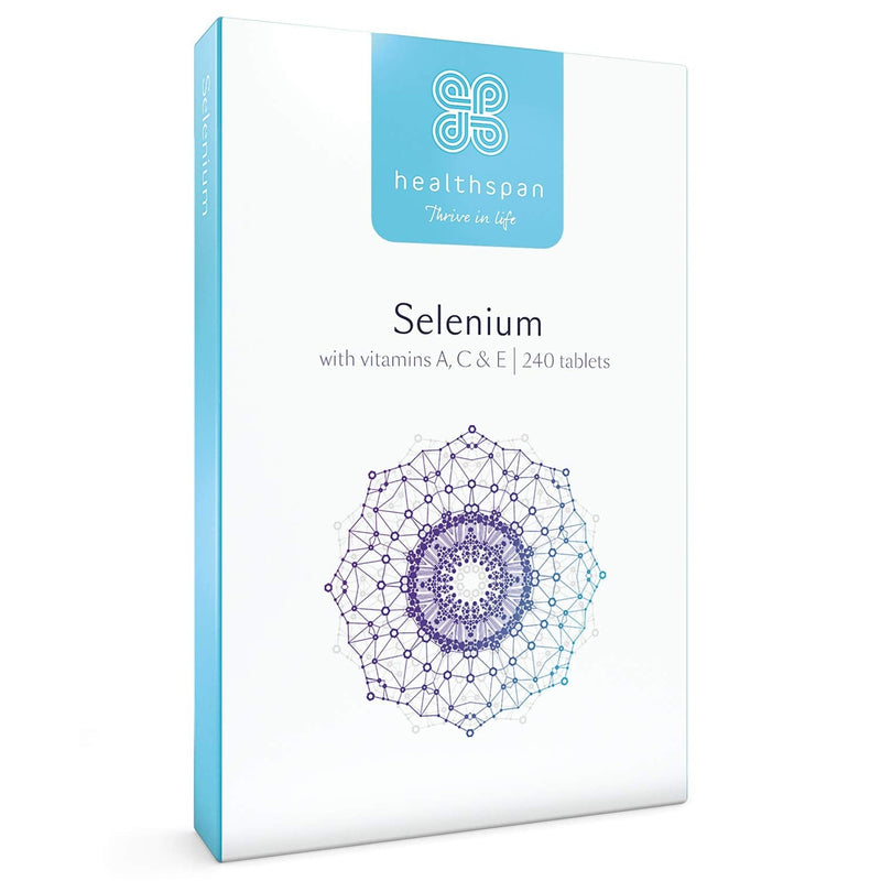 Healthspan Selenium | 240 Tablets | Highly Absorbable | with Vitamin C, A & E | Hair, Nails and Skin Health | Vegan - BeesActive Australia