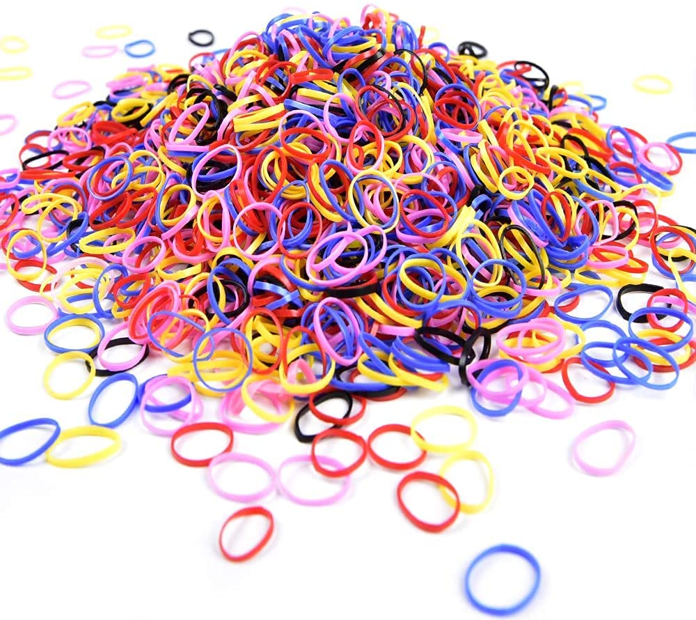 1000 PCS Mini Rubber Bands,MORGLES Small Elastic Hair Bands Hair Rubber Bands for Kids(Multi-colored) - BeesActive Australia