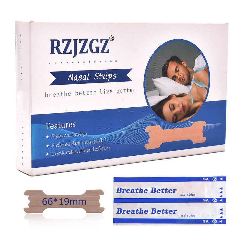 RZJZGZ 120 Pcs Upgraded Anti Snoring Nasal Strips Large Breathe Better Good Sleeping Nasal Pads (120 PCS, 66x19mm) - BeesActive Australia