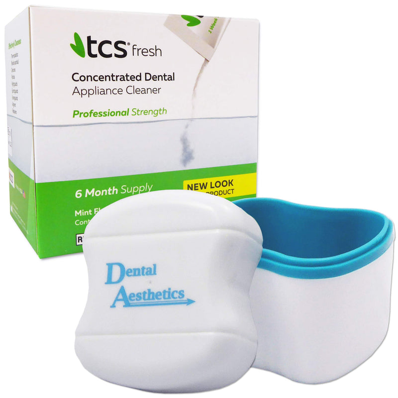 TCS & Denture Bath ~ 24 Weekly Sachets Concentrated Cleaner for Flexible Dentures, Retainers and Dental Appliances - BeesActive Australia