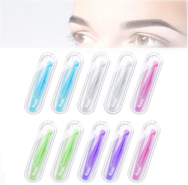 LYTIVAGEN 10 PCS Contact Lens Tweezers, Tweezers and Suction Stick with Small Box Contact Lenses Inserter Remover for Travel and Outdoor Activities - BeesActive Australia