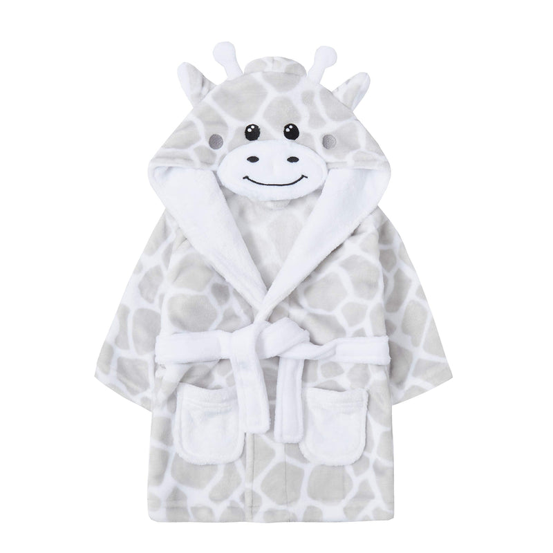 Metzuyan Baby Girls & Boys Plush Animal Themed Giraffe Dressing Gown Robes 18-24 Months Grey Giraffe - BeesActive Australia