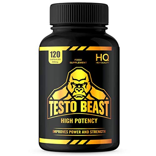 Test Booster for Men | 120 Capsules | Magnesium, Zinc and Vitamin D | Vegan | Made in The UK | GMP Approved | New Formula | Beast and Bulk Nutrition - BeesActive Australia