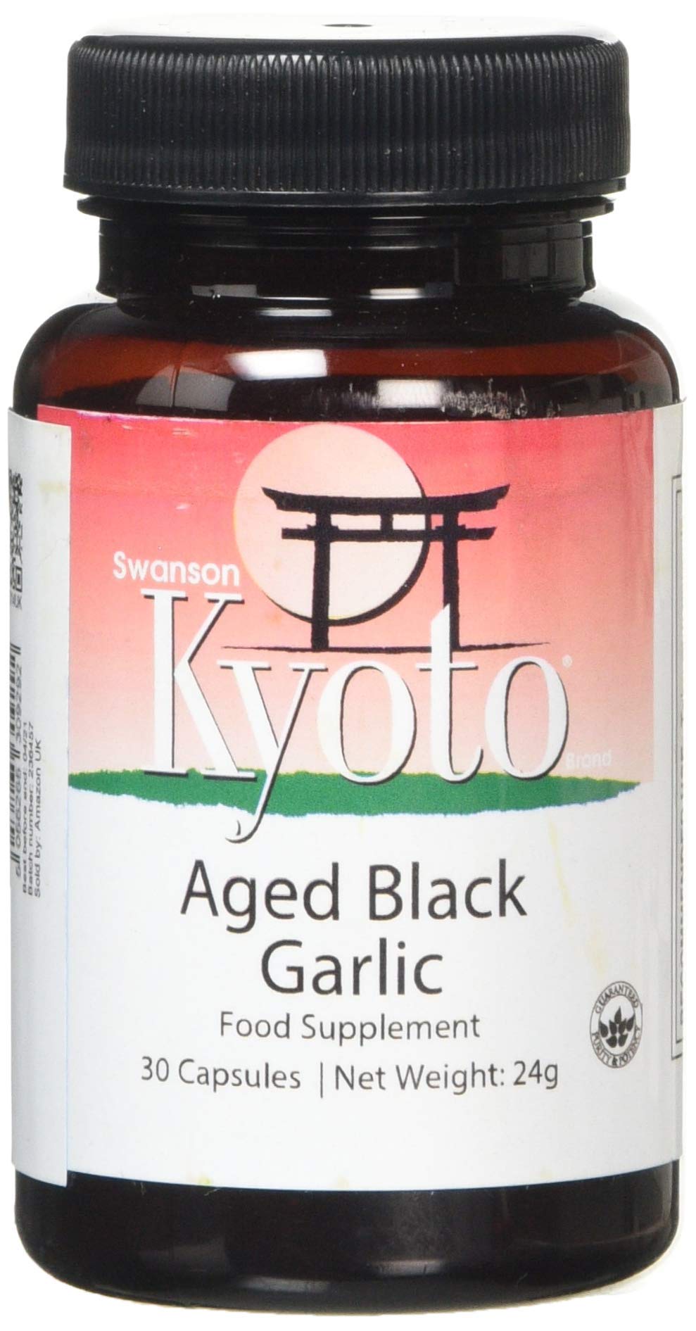 Swanson Kyoto 100% Natural Japanese Aged Black Garlic, 30 Capsules, ITEM-RE-003800:UK-Label - BeesActive Australia
