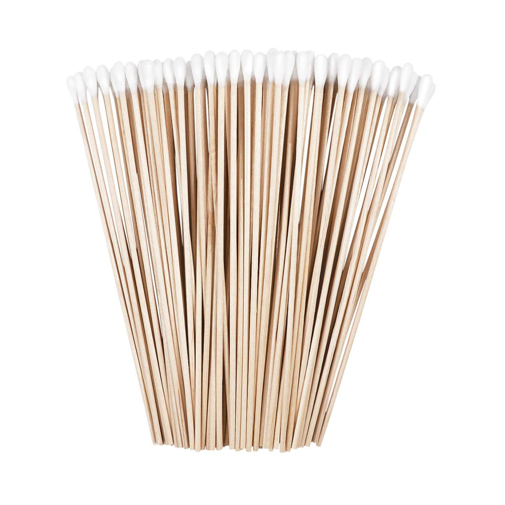 Beaupretty Long Wooden Cotton Swabs Cleaning Sterile Sticks Disposable Cotton Tip Swabs Applicators for Medicine Beauty,200pcs,6inch - BeesActive Australia