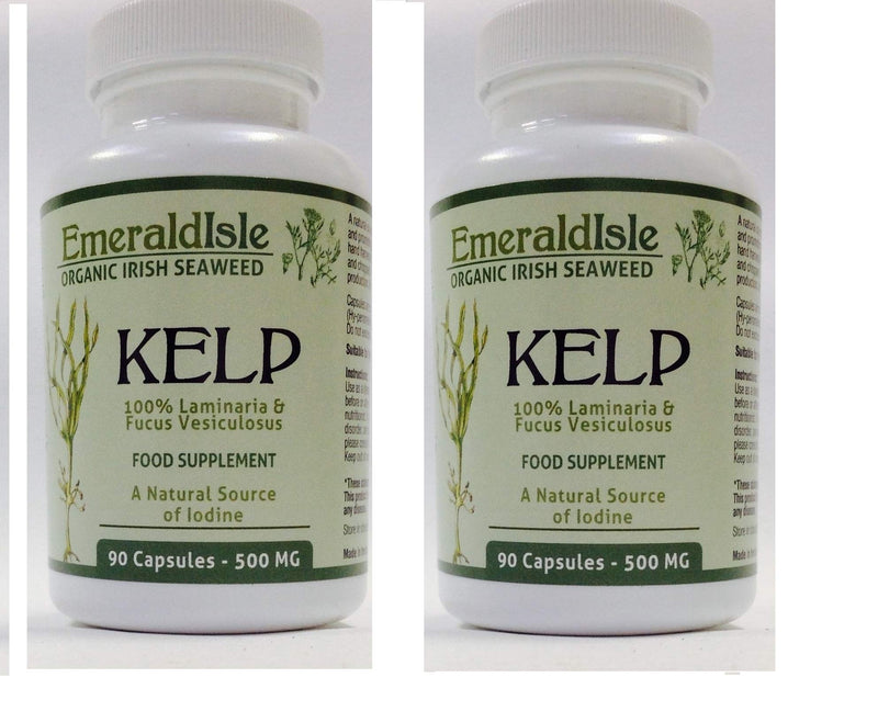 Kelp Seaweed Tablets 500 mg 180 Capsules Certified Organic Harvested in North Atlantic Coast of Ireland - BeesActive Australia