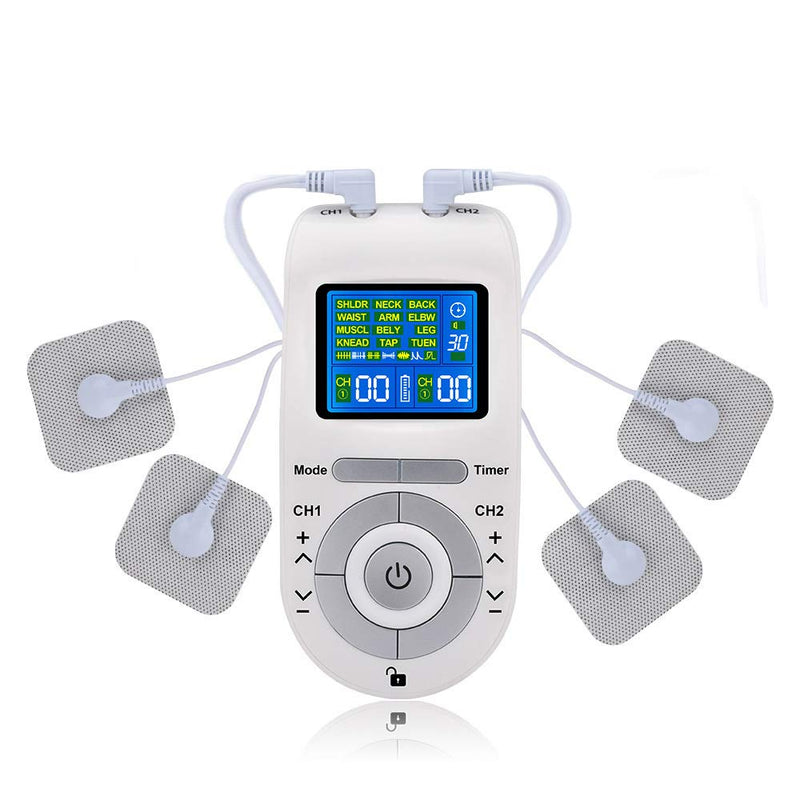 TENS & EMS Massage Device with 12 TENS Modes-Therapy Massager for Pain Muscle Back Neck Stress Sciatic Relief Muscle Nerve Stimulators - BeesActive Australia