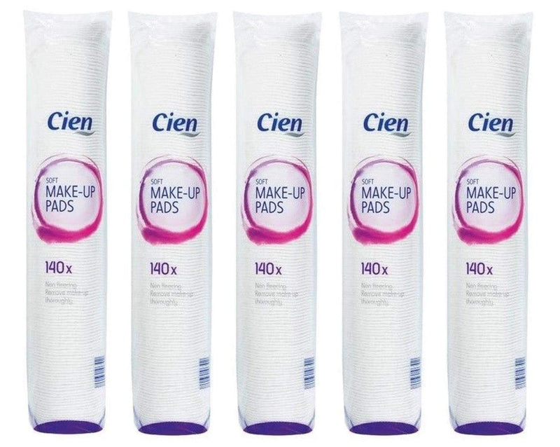 Cien Soft Make-up Removal Pads 140 | Pack of 5 | 700 Non-Fleecing Cotton & Polyester Pads - BeesActive Australia