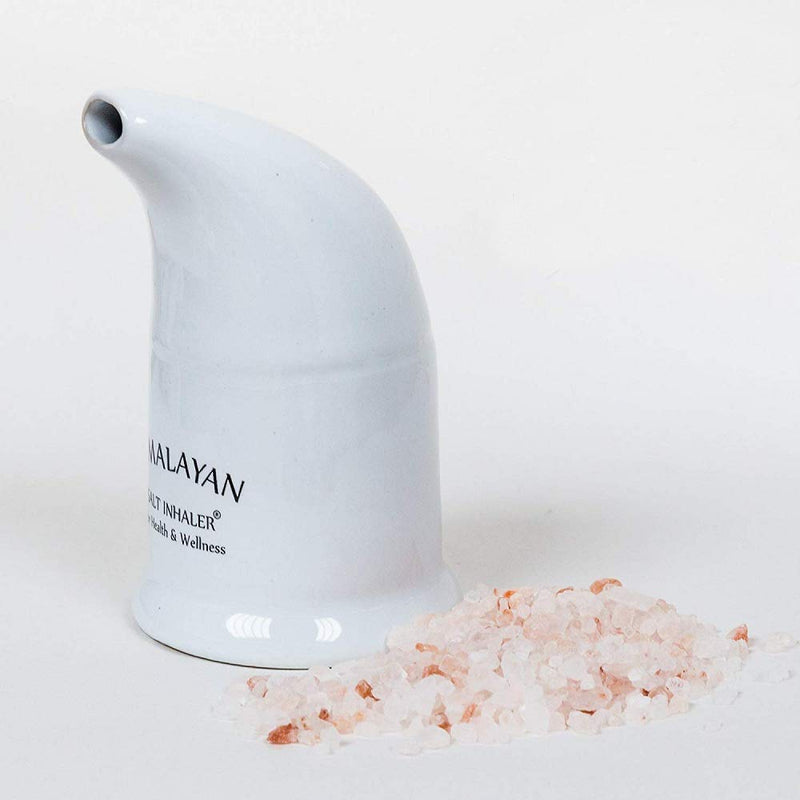 Himalayan Ceramic Pipe Salt Inhaler + Free 50 Grams Pouch of Pink Salt Included Inhaler + 50 Grams Pink Salt - BeesActive Australia