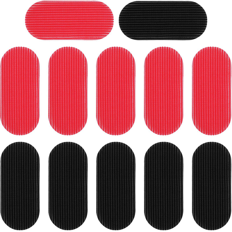 12 Pieces Hair Holders for Man Woman Hair Fringe Sticker Hair Holders (Black, Red) Black, Red - BeesActive Australia