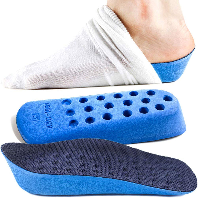 Ailaka Height Increase Insoles (Can be worn in socks), Arch Support Half Inserts Shock Absorption Heel Lifts Cushion Pads for Men & Women S Blue - BeesActive Australia