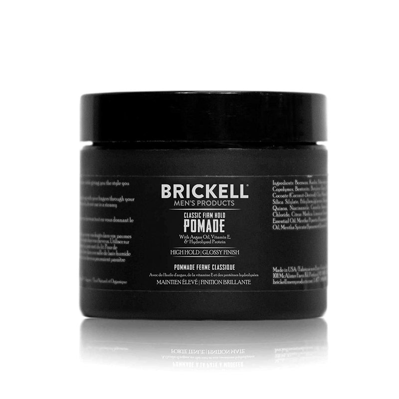 Brickell Men’s Firm Hold Pomade for Men, Natural & Organic With Strong Hold & High Shine Finish, 59 ml, Scented - BeesActive Australia