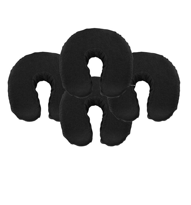 Fitted Deluxe Face Cradle Cover for Massage Tables: Brushed 100% Cotton. Fits All Standard Fest Rest Cushions. Pack of 4. [Black] Black - BeesActive Australia