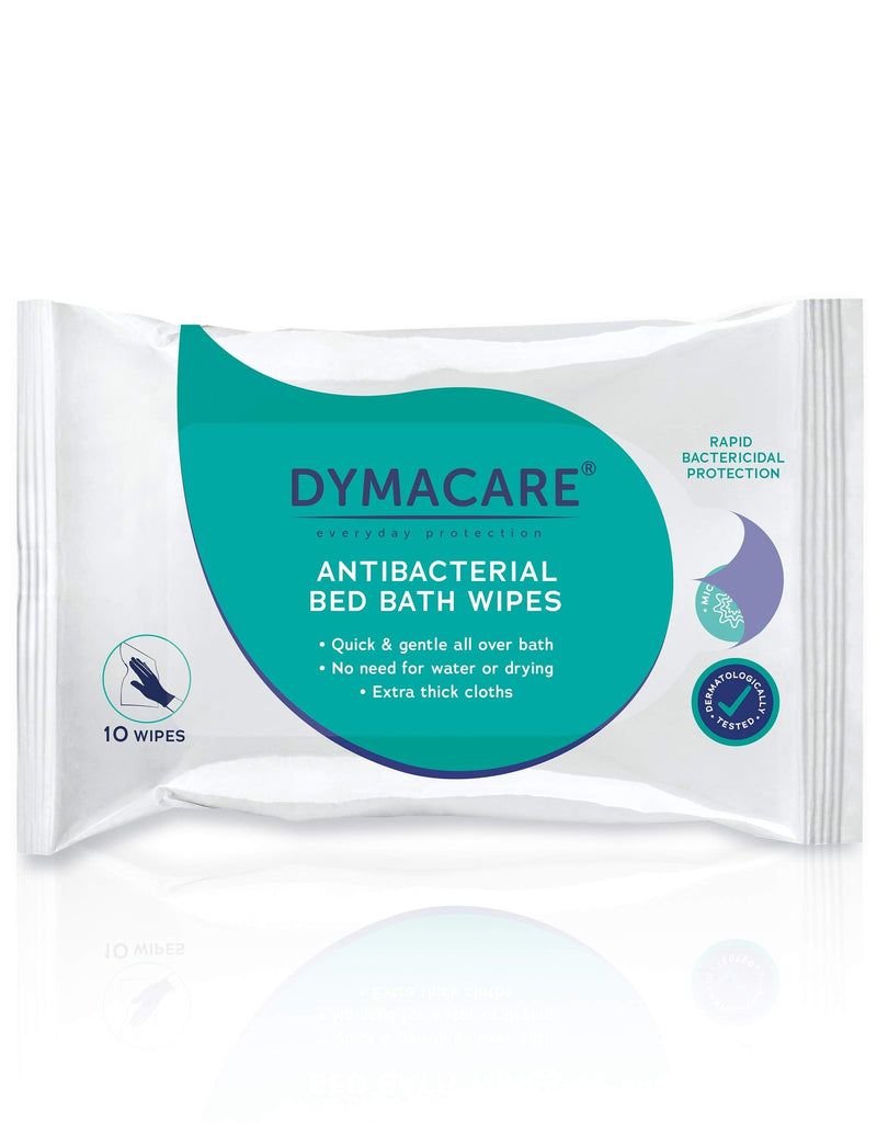 DYMACARE Hygienic Bed Bath Wipes | Rinse-Free | Alcohol-Free | Wet Wipes for Body, Hands & Face | 1 Pack 1 Pack, (10 wipes in total) - BeesActive Australia