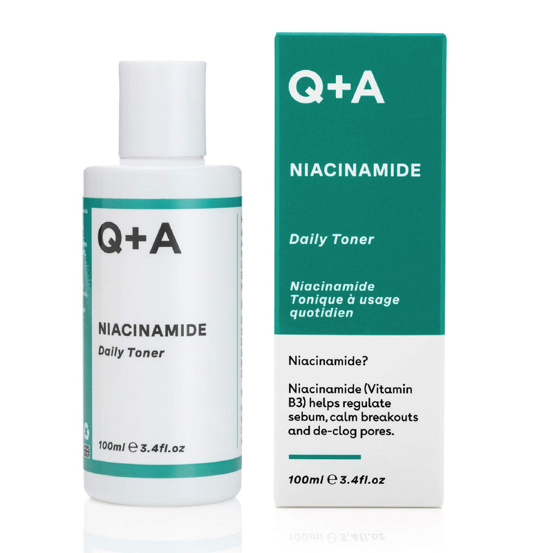 Q+A Niacinamide Daily Toner. A face toner to calm breakouts and de-clog pores. 100ml/3.4fl.oz - BeesActive Australia