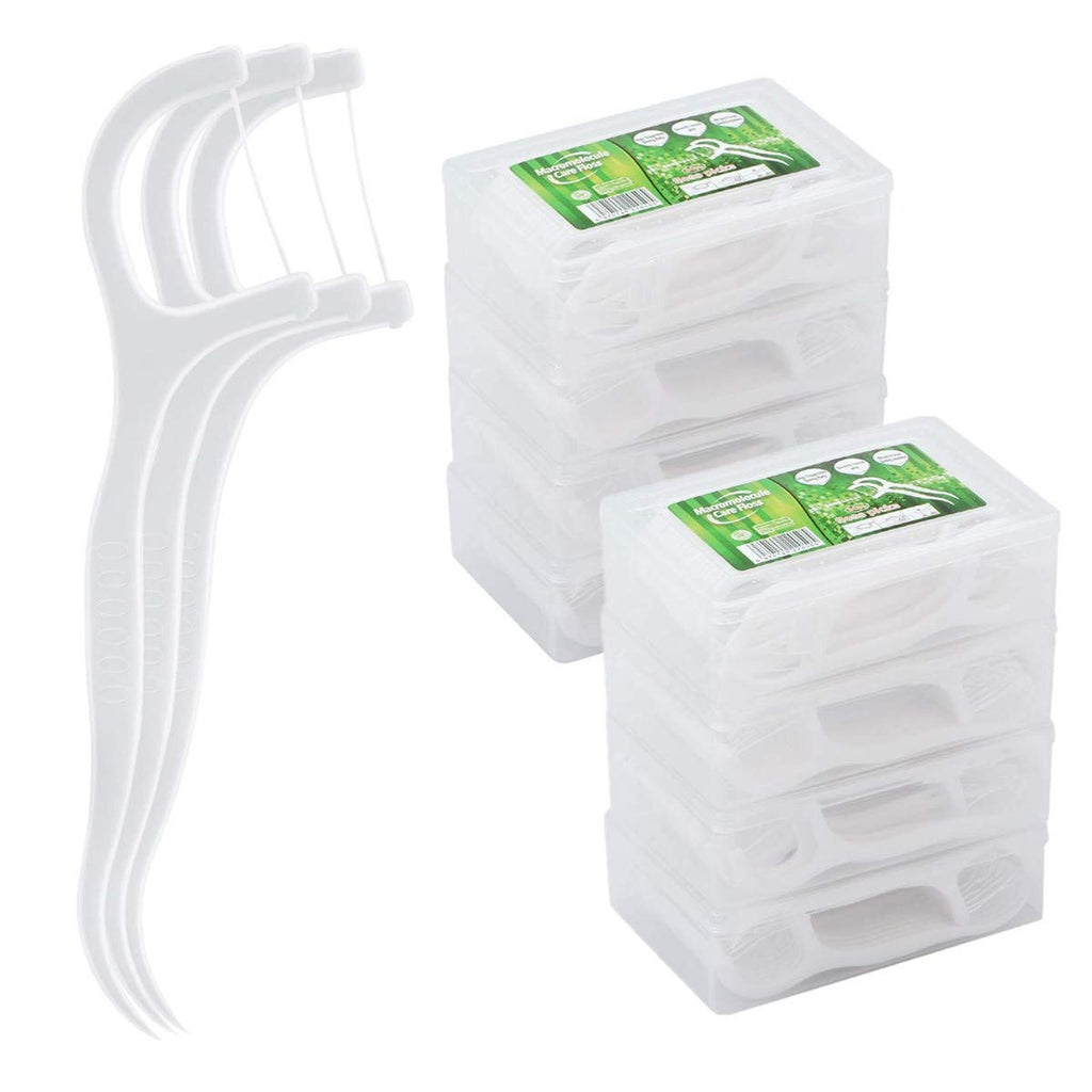 400 Pcs Dental Floss Picks Dental Floss Stick Disposable Interdental Flossers with Portable Travel Case for Family, Hotel and Travel - BeesActive Australia