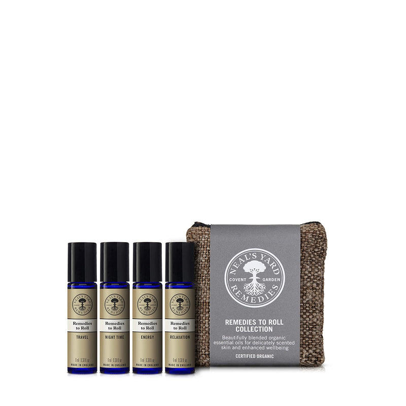 Neal's Yard Remedies | Remedies to Roll Collection | Vegan Organic Oils | Travel, Night Time, Energy, Relaxation | Gift Set For Women| 9ml Each - BeesActive Australia