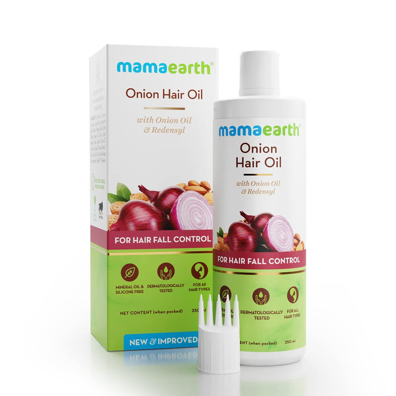 Mamaearth Onion Hair Oil for hair growth with Onion & Redensyl for Hair Fall Control - 250ml - BeesActive Australia