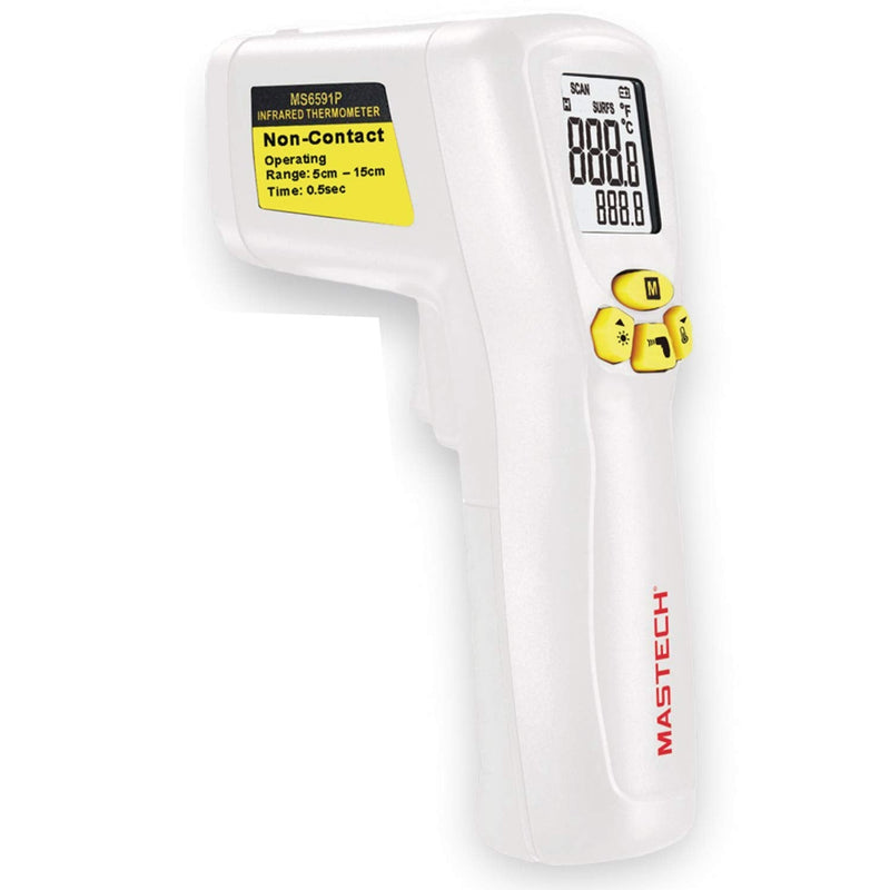 Mastech MS6591P Infrared Digital Thermometer Non-Contact Forehead with 2 measurement modes: Body (32ºC-42ºC) and Surface (0ºC-100ºC) - BeesActive Australia