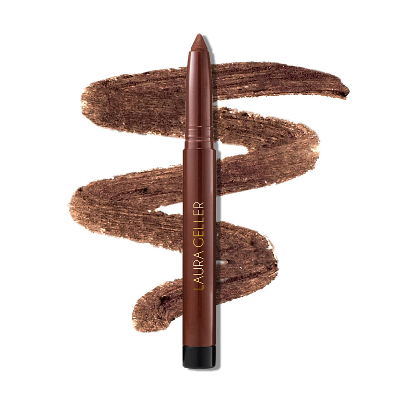 LAURA GELLER NEW YORK Kajal Longwear Kohl Eyeliner Pencil with Caffeine, Smooth & Blendable Makeup, Dark Brown - BeesActive Australia