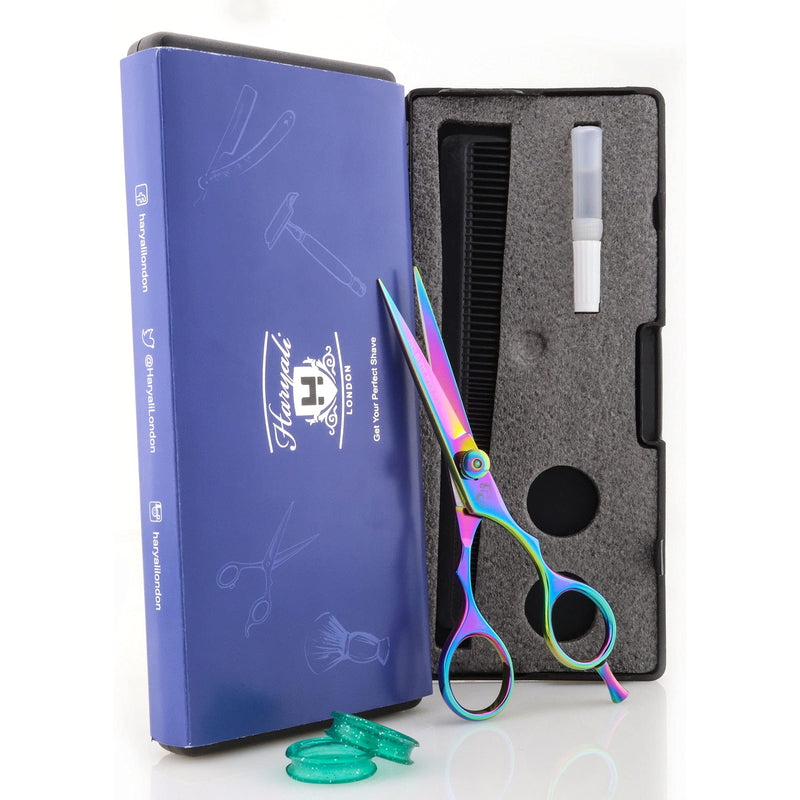 Haryali London Professional Multi 5.5" Hairdressing Barber Scissors Hairdresser Hair Cutting Salon Shears With Razor Sharp Edges Comes in a Black Box - BeesActive Australia