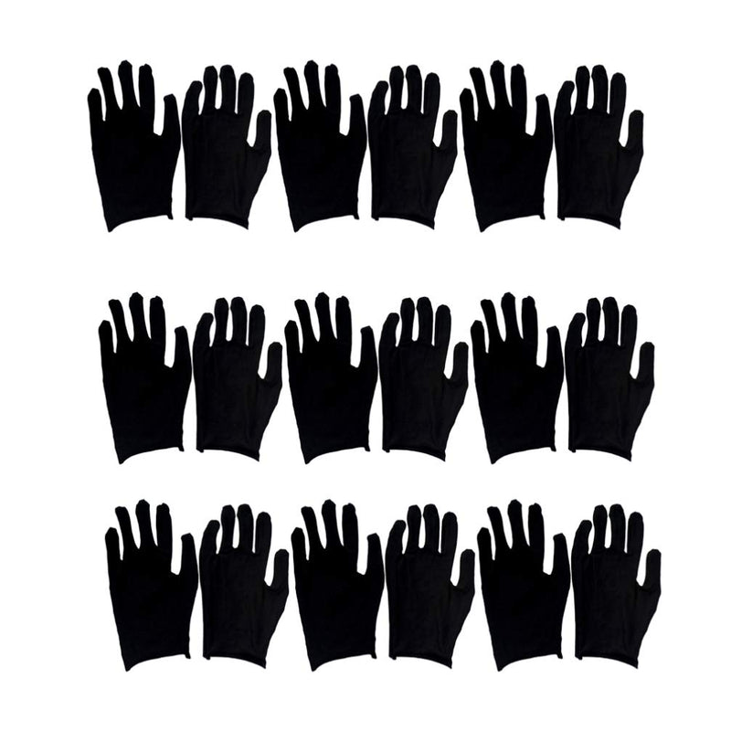 HEALLILY 12 Pairs Working Gloves Cotton Gloves Reusable Cleaning Gloves Adults Protective Gloves Labor Supply for Industrial Labor Gardening Black L - BeesActive Australia