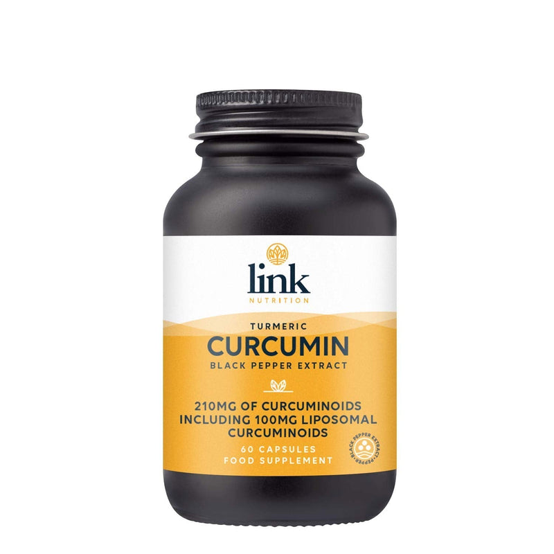 Curcumin, Turmeric & Black Pepper Extract | 210mg curcuminoids per dose Including 100mg liposomal curcuminoids | Vegan | 60 Capsules - BeesActive Australia