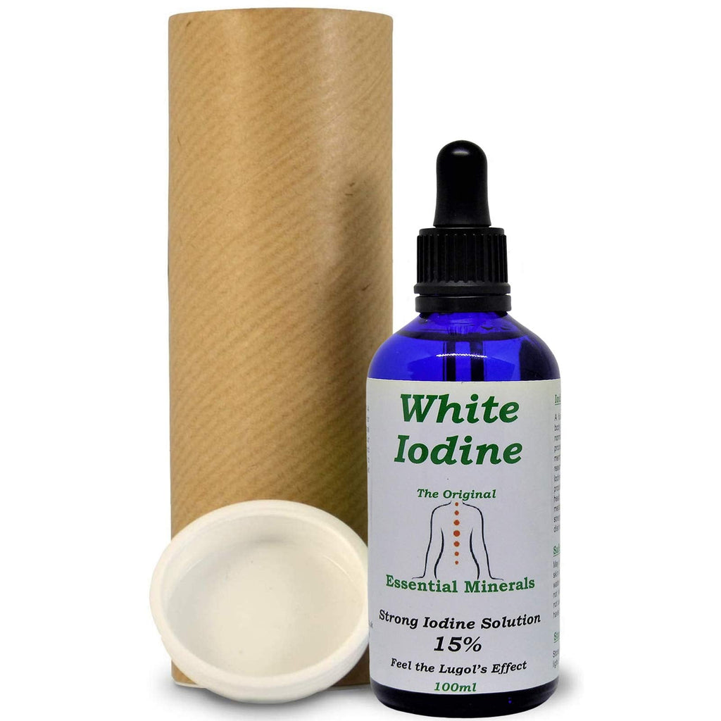 100ml 15% White Iodine - Decolourised- Clear Solution - Maximum Strength - Providing 2000 Drops - BeesActive Australia