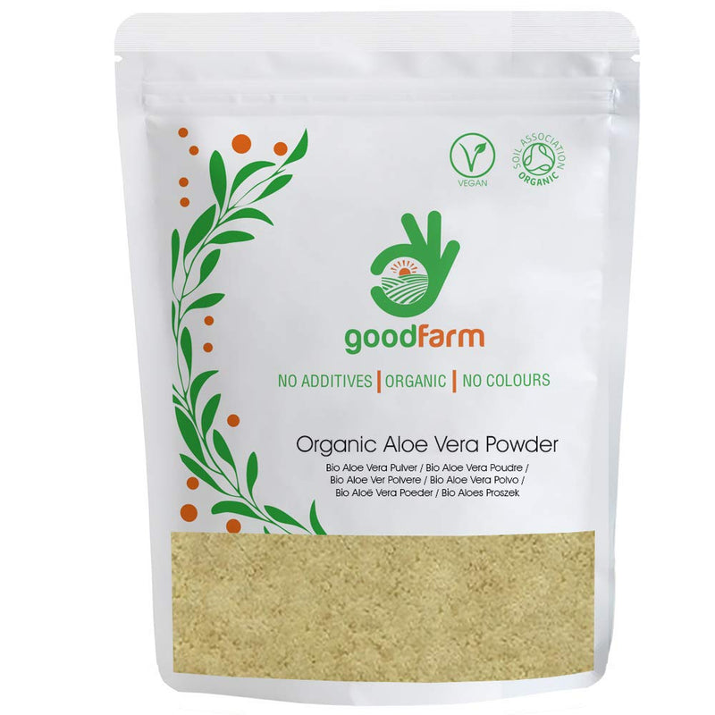 GoodFarm Organic Aloe Vera Powder 500g - Premium Quality, Certified Organic | Excellent for skin care | Vegan | Ayurveda - BeesActive Australia