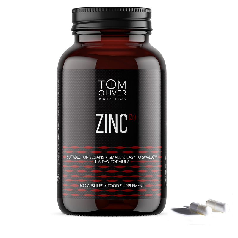 Tom Oliver Nutrition - Zinc Picolinate 15mg - Highly Absorbable Hypoallergenic Immune System Supplement - 60 Vegan Capsules - BeesActive Australia