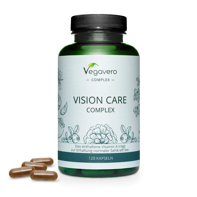 Eye Vitamins Vegavero® | Lutein, Zeaxanthin, Bilberry, Beta Carotene Extracts, Vitamin B2 & Zinc | 120 Vegan Capsules - BeesActive Australia