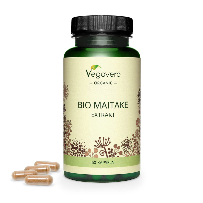 Maitake Vegavero® | 100% Organic | 500mg (15:1) Mushroom Extract | with 50% Polysaccharides | NO Additives | 60 Vegan Capsules - BeesActive Australia