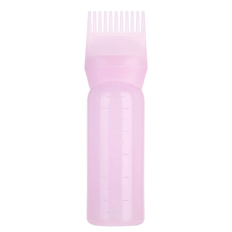 ANGGREK Hair Dyeing Bottle Brush Shampoo Hair Color Oil Comb Applicator Tool Root Comb Applicator Bottle Applicator Bottle with Comb Pink - BeesActive Australia