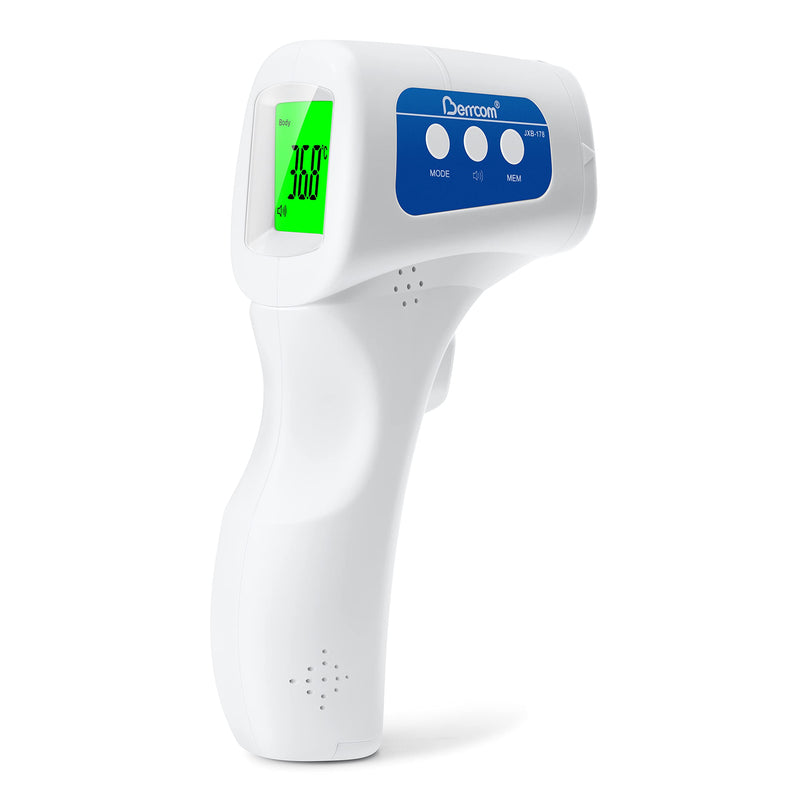 Berrcom Non Contact Infrared Thermometer JXB-178 Medical Grade for Baby Kids with High Temperature Alarm and Instant Accurate Reading - BeesActive Australia