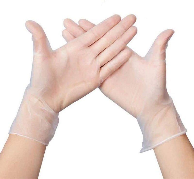 100 Pack Strong Quality Large Disposable Gloves Clear Powder Free Latex Free Food Safe Gloves Easy to WEAR - Perfect for Everyday Multi Purpose USE - BeesActive Australia
