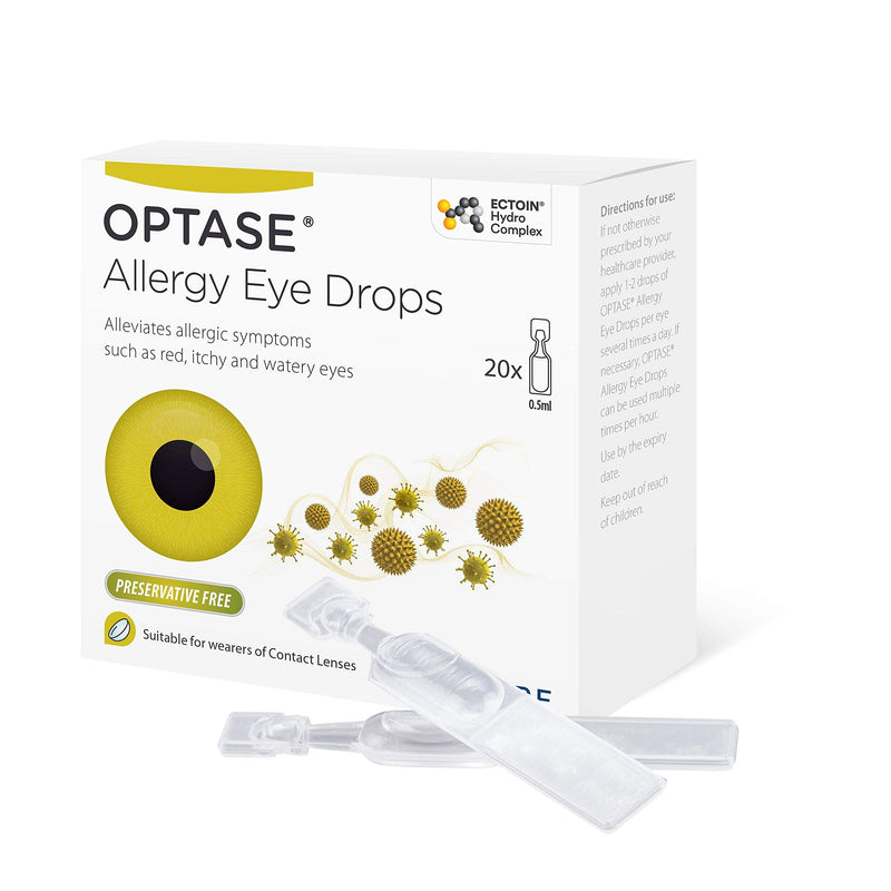 Optase Allergy Eye Drops – A Unique Formulation for Hayfever and Allergic Symptoms Such as Red, Itchy & Watery Eyes – 20 Single 0.5ml Doses - BeesActive Australia