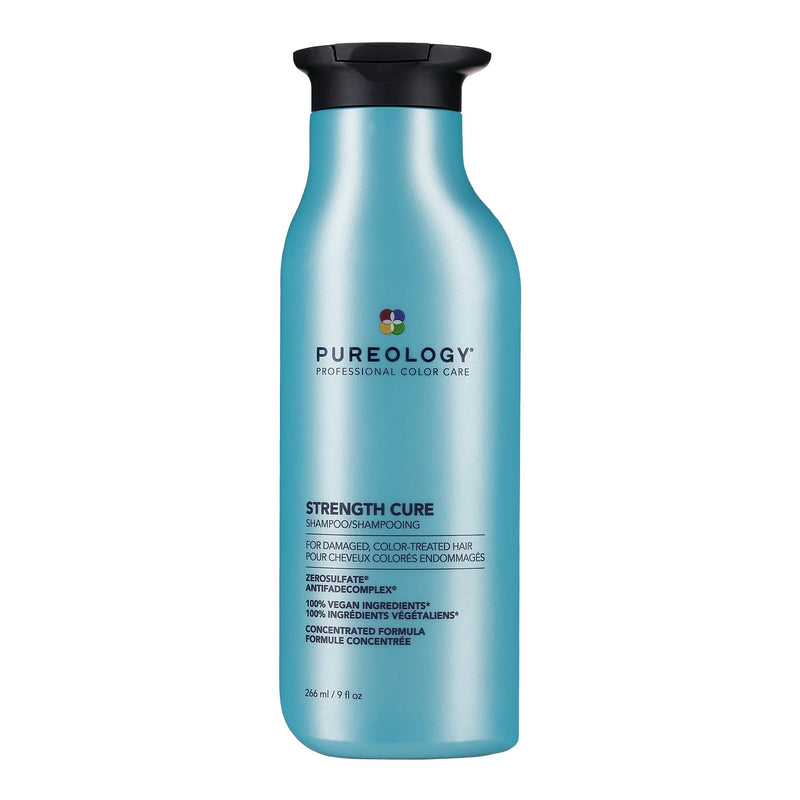 Pureology | Strength Cure | Strengthening Shampoo | For Damaged, Colour Treated Hair | Vegan | 266ml - BeesActive Australia