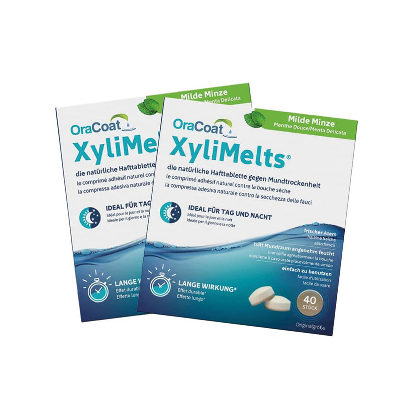 OraCoat XyliMelts – 80 Adhesive Tablets for Caries and Dryness – Discreet – Can be used in Sleep – Vegan – Mild Mint - BeesActive Australia