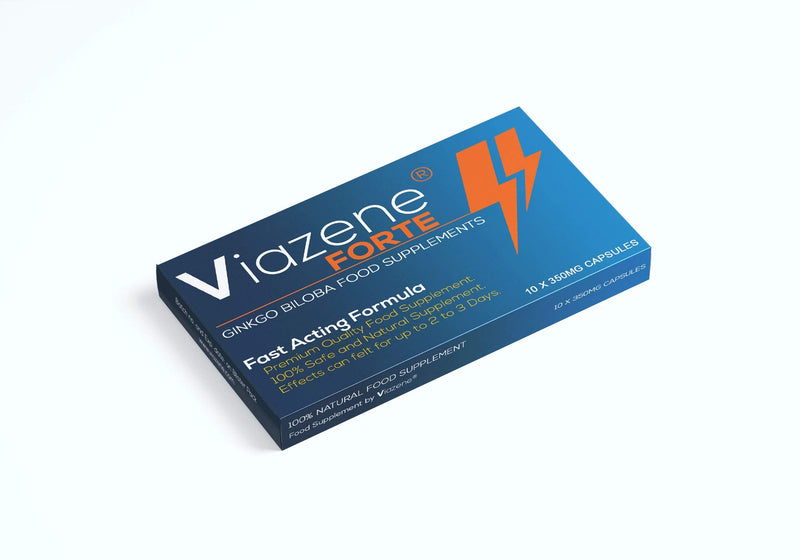 Viazene Forte - 100% Herbal & Gingko Biloba Complex Food Supplement for Energy, Endurance and Power - Innovative Formula - 10 Capsules - BeesActive Australia