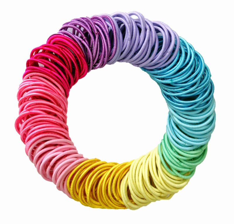 Hair Ties, Elastic Hairbands 200 Pieces Ponytail Holders Hair Tie,Colorful Hair Rope Thin Hairbands For Girls Women(2.5 x 0.2 cm) - BeesActive Australia