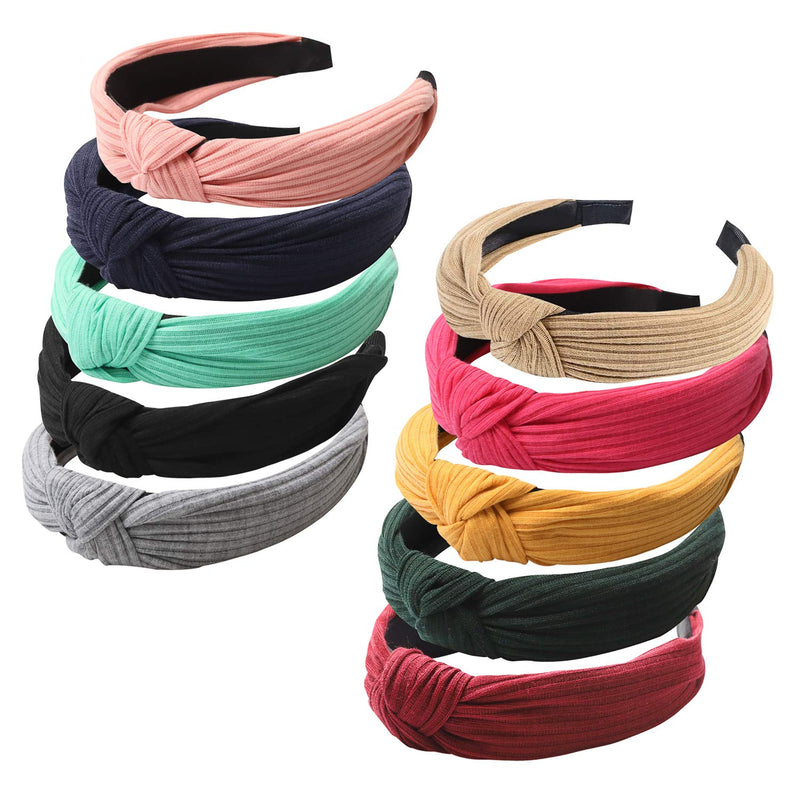 Haquno Headbands for Women 10 Packs Fabric Hair Band Accessories Elastic Head Wrap Cute Outdoor Hair Accessories - BeesActive Australia