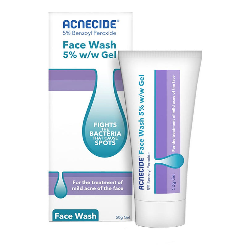 Acnecide Face Wash, 50g, for Acne Treatment & Spot Treatment with 5% Benzoyl Peroxide - BeesActive Australia