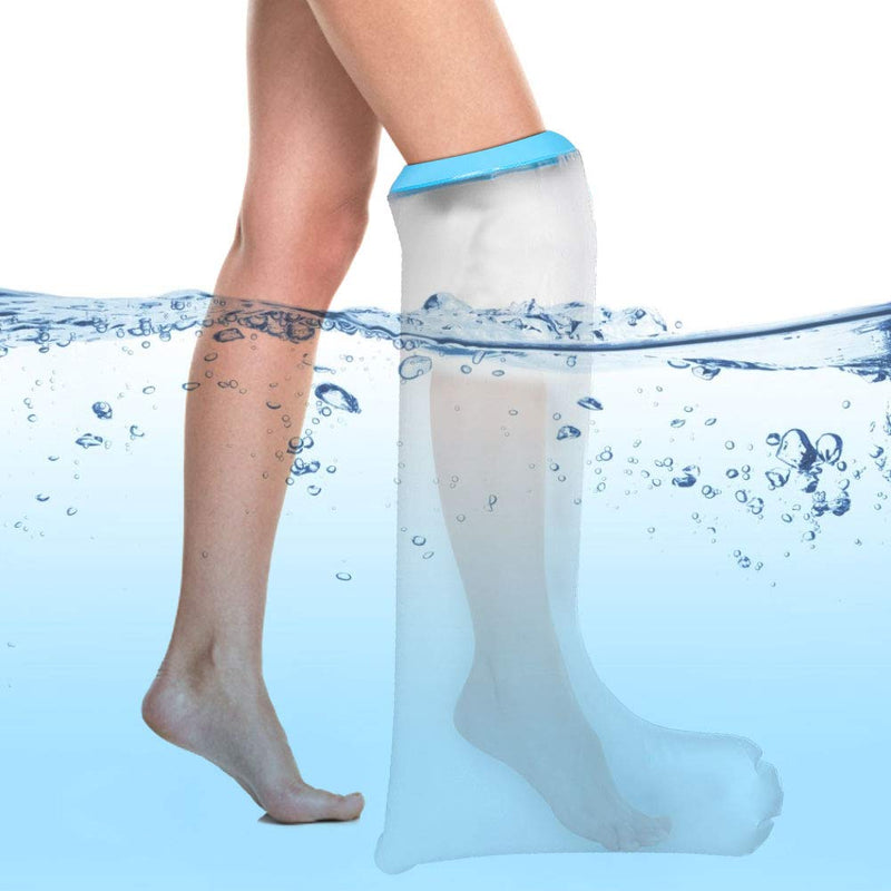 Waterproof Cast Cover,DOACT Adult Short Legs in Blue Diving Material Rings Shower Protective Sleeve Finger Wound Fits Women Men Adult P2204 66cm - BeesActive Australia