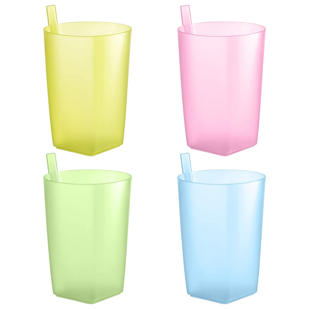 Healifty Sippy Cup with Straw Assorted Colours Straw Cups Plastic Cup Drinking Cups for Toddlers Kids Children - BeesActive Australia